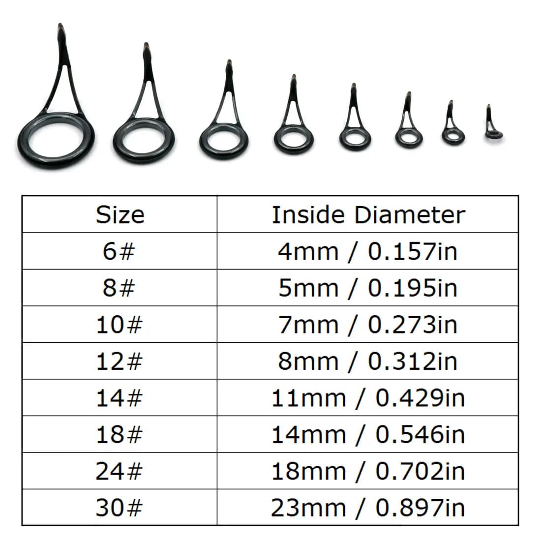 Kit réparation canne télescopique spinning 8-105 pièces guides céramique acier inox remplacement complet