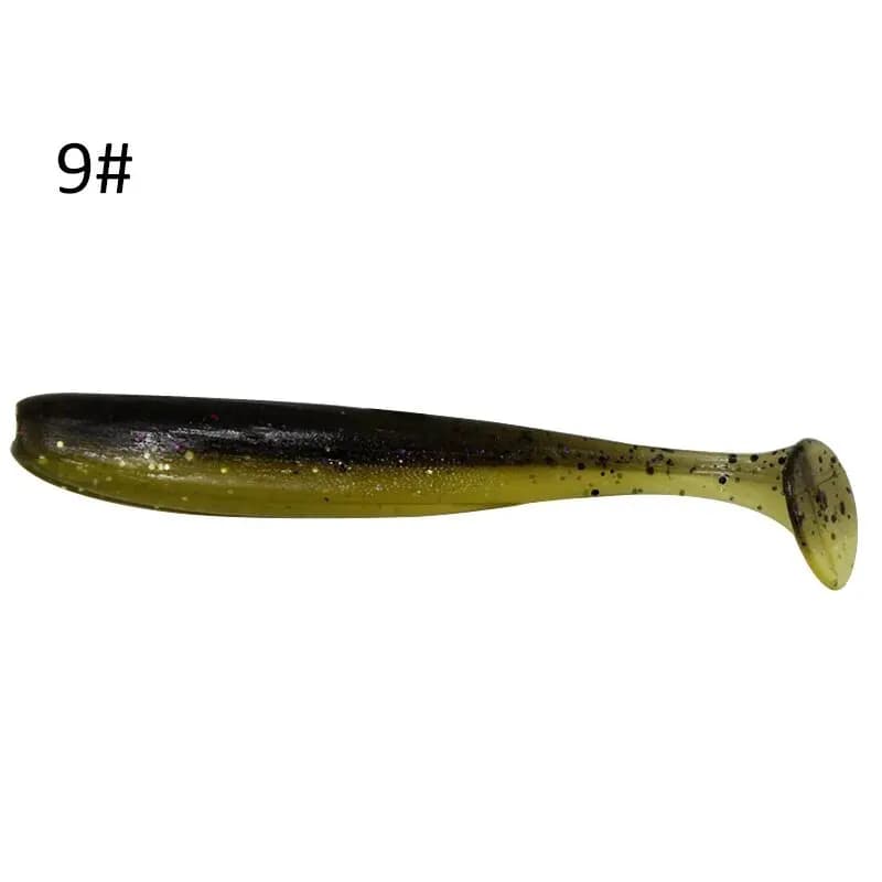Lot de 10 leurres souples pêche en mer appâts nageurs paddle tail 70mm 90mm 120mm