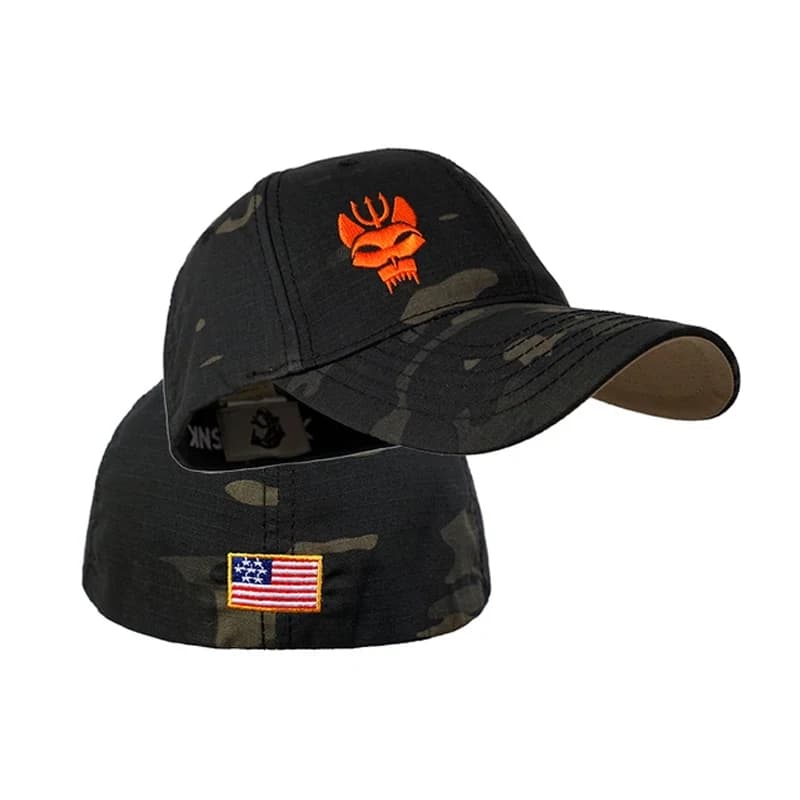 Casquette baseball coton pêche militaire - Snapback extensible tactique pour running et pêche