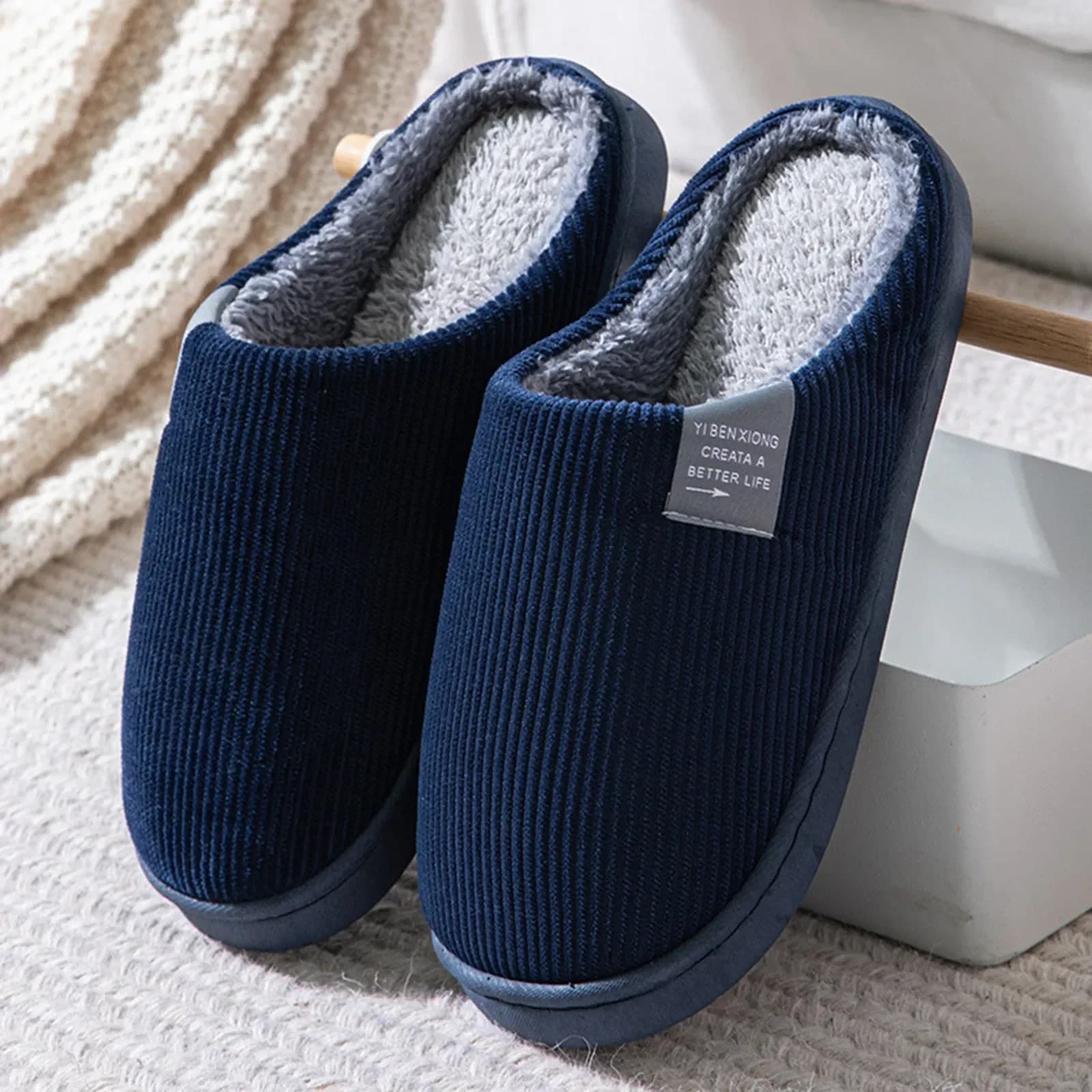 Chaussons d'intérieur antidérapants chauds pour pêcheurs après sortie hivernale au bord de l'eau