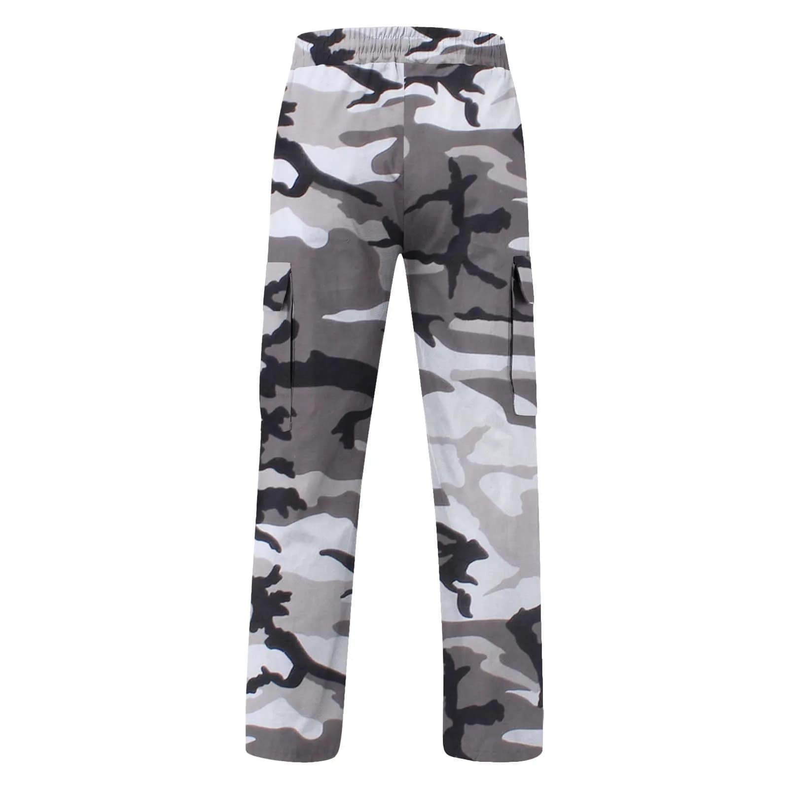 Pantalon de jogging camouflage avec poches pour pêche - Taille élastique confort randonnée pêche