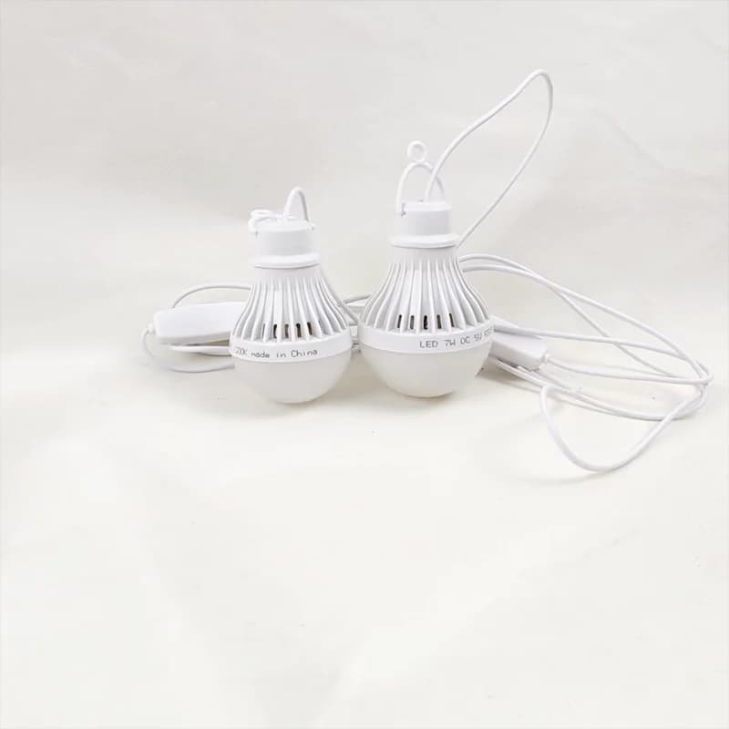 Lampe camping LED DC5V 5W 7W USB 3 couleurs dimmable suspendue tente pêche barbecue équipement extérieur