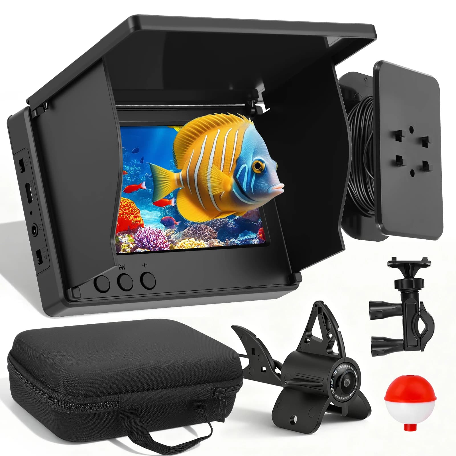Caméra de pêche sous-marine étanche Fish Finder avec vision nocturne infrarouge et écran IPS 4,3 pouces