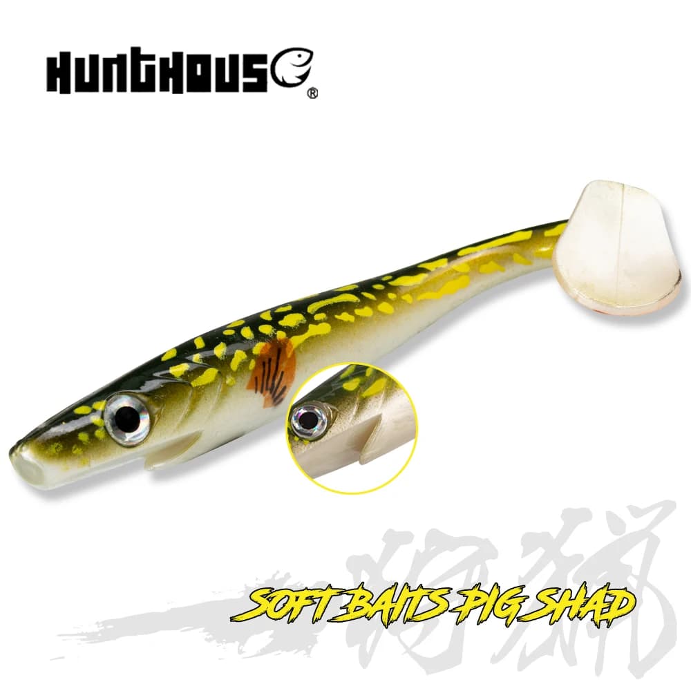 Leurre souple pêche brochet shad 120mm 150mm 200mm queue palette silicone naturel musky leurre carnassier