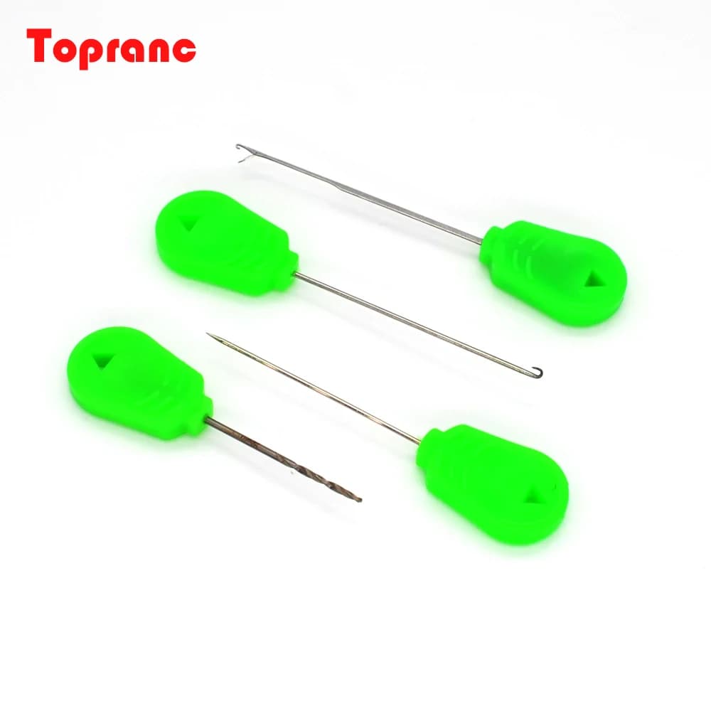 Kit outils Topranc pour montages carpe - Aiguille, perce-appât et accessoires hair rigs professionnels