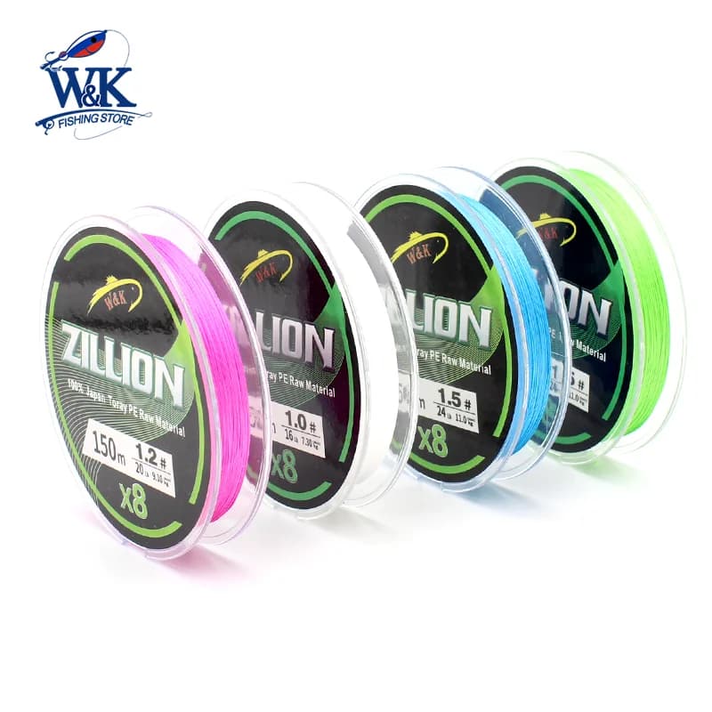 Ligne de pêche PE tressée X8 double couleur 150 mètres haute résistance pour pêche sportive