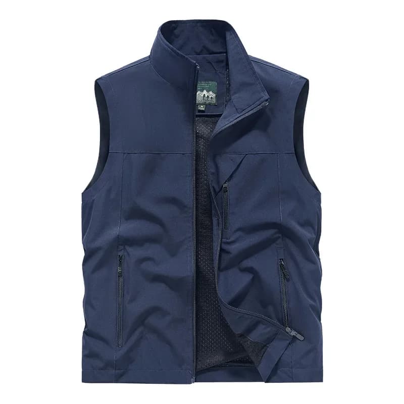 Veste de pêche tactique sans manches pour homme avec multiples poches, printemps et grande taille