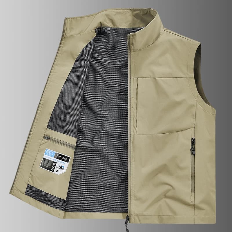 Gilet sans manches homme randonnée camping sport extérieur coupe-vent respirant multifonction pêche qualité premium