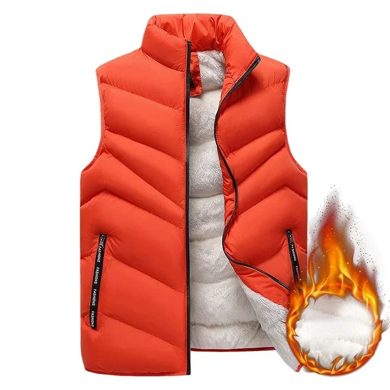 Veste polaire pêche sans manches 2023 - Zip chaud hiver épais - Grande taille pêcheurs