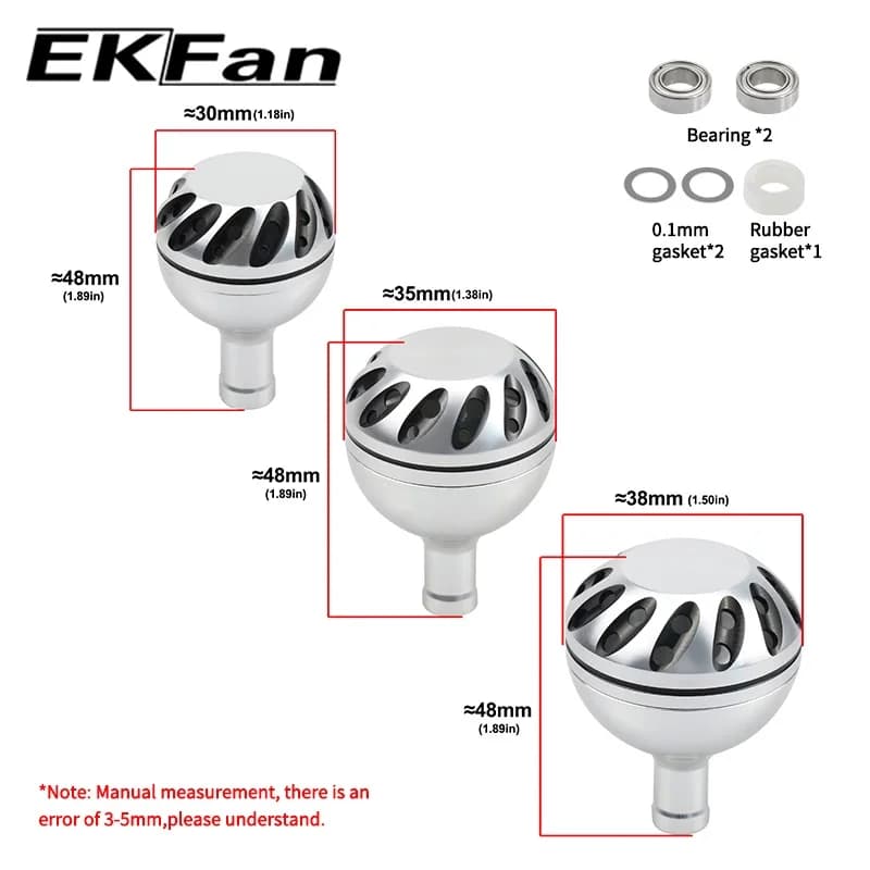 Poignée métal 30/35/38mm pour moulinets de pêche, compatible Daiwa Shimano 4mm, pièce DIY