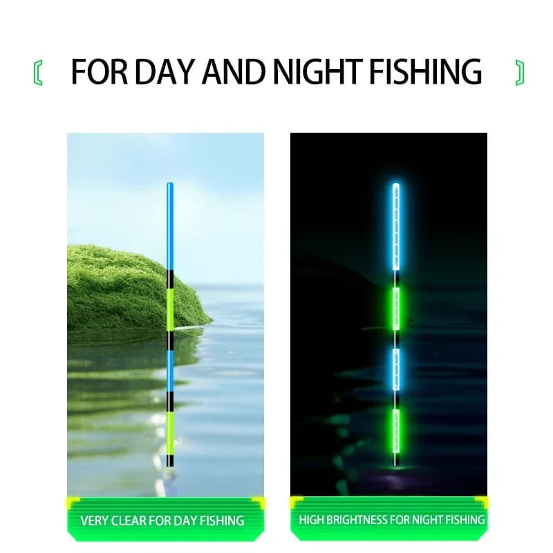 Flotteurs électriques pêche 3 pièces - Bobbers HD lumière changeante sans éblouissement accessoires