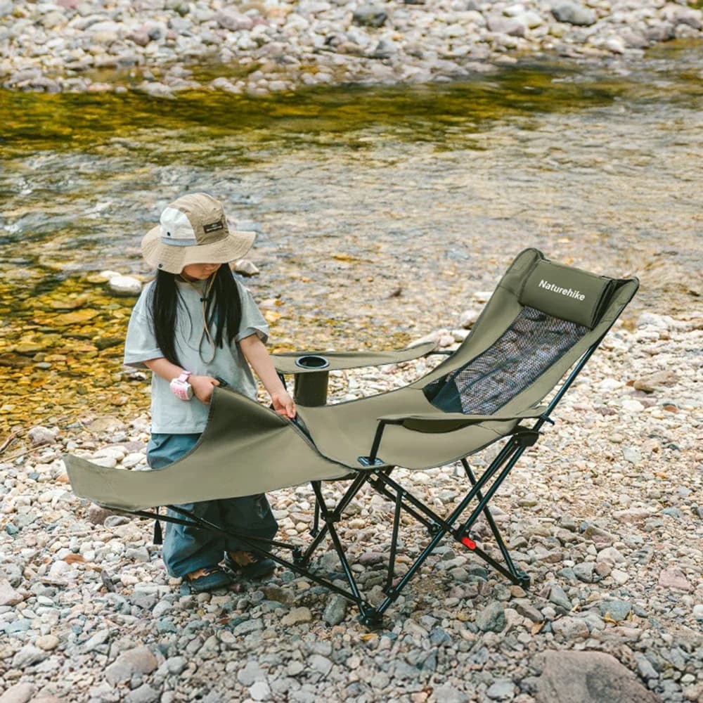 Fauteuil transat pliant pêche camping plage bureau sieste extérieur chaise lounge