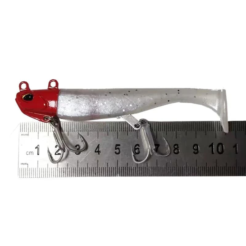 Leurre souple lumineux 24g 105mm pour bar et daurade, leurre nageur 5 pièces pêche en mer