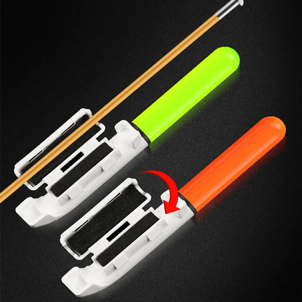 Canne électronique lumineuse USB rechargeable - Pêche nocturne étanche avec batterie lithium