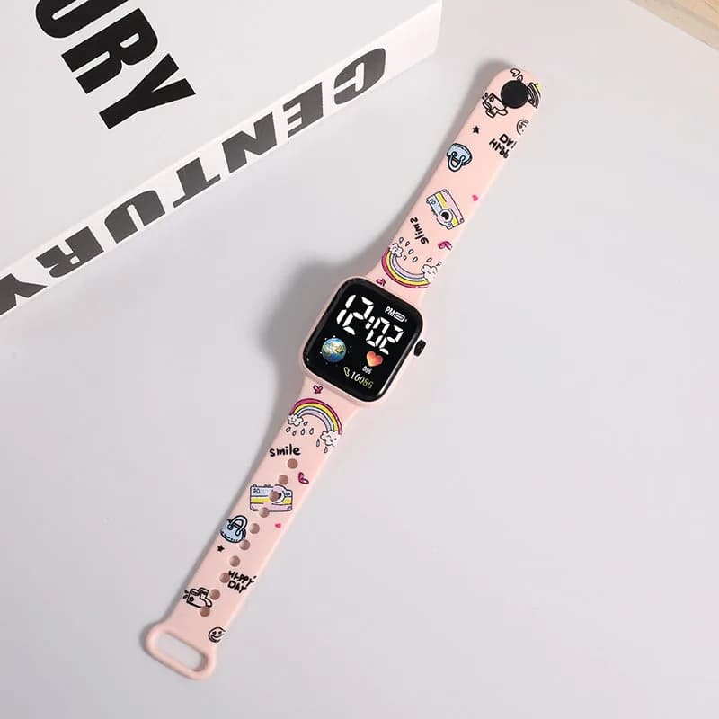 Montre fille Stitch Hello Kitty numérique étanche enfant reloj inteligente niña bracelet silicone
