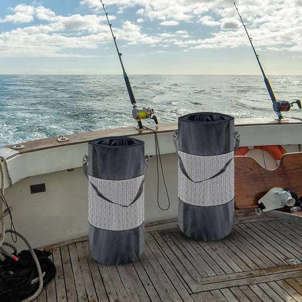 Poubelle de bateau réutilisable, sac à déchets portable en mesh pour pêche - accessoire marin