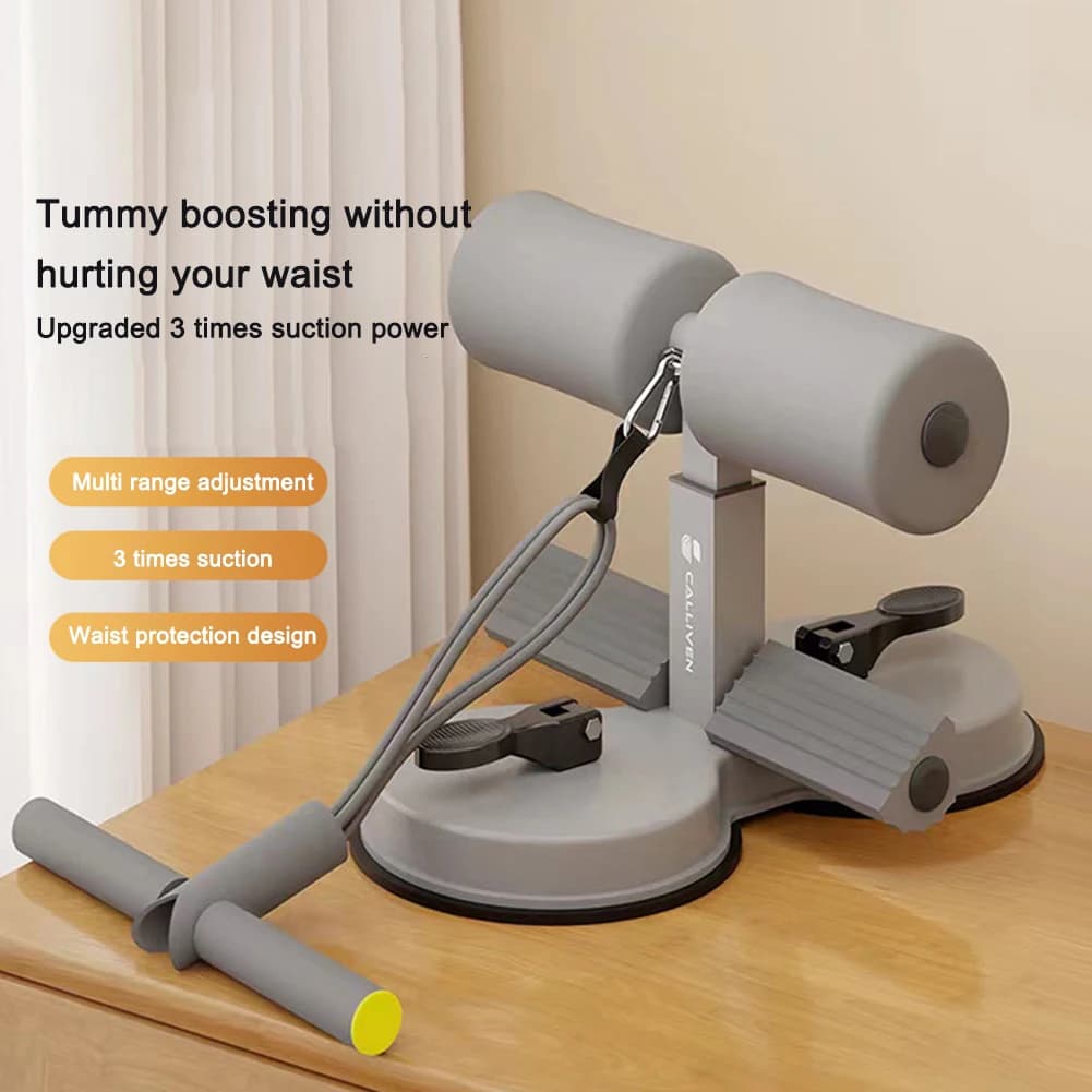 Machine à abdominaux avec ventouses autoadhésives - Exerciceur multifonction 3 hauteurs pour bras et jambes