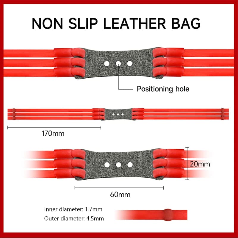 Bandes élastiques en latex naturel haute puissance - Équipement pour fronde de pêche et chasse sous-marine