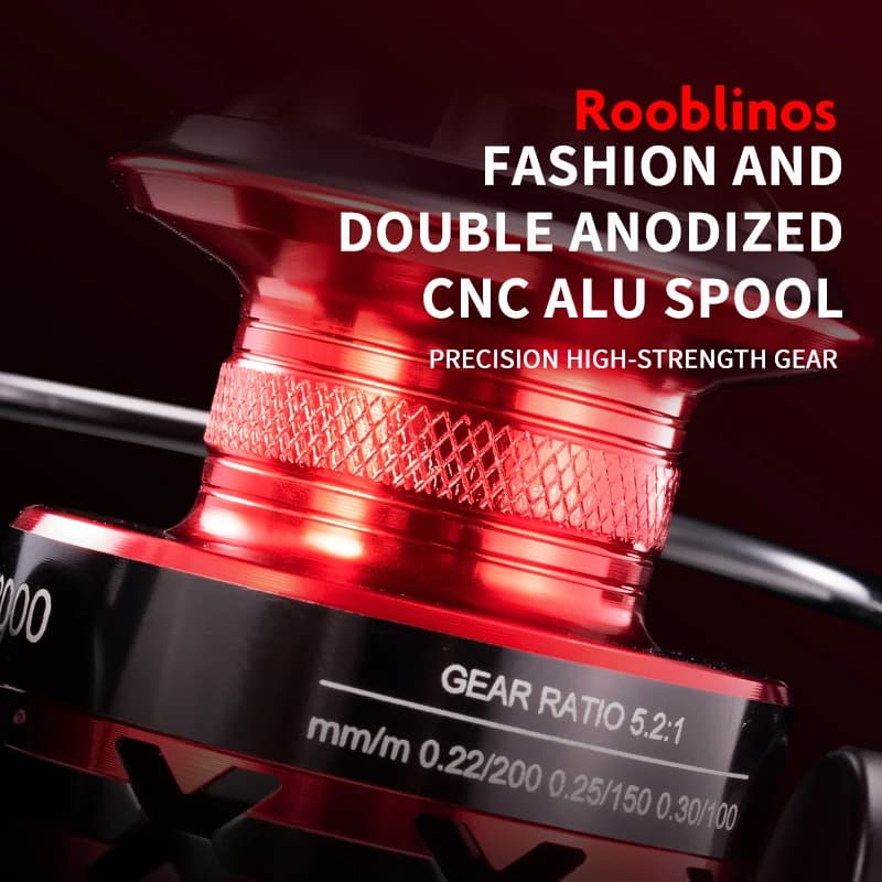 Moulinet spinning Rooblinos HT pour pêche en mer et eau douce, bobine métal interchangeable gauche/droite, truite carpe