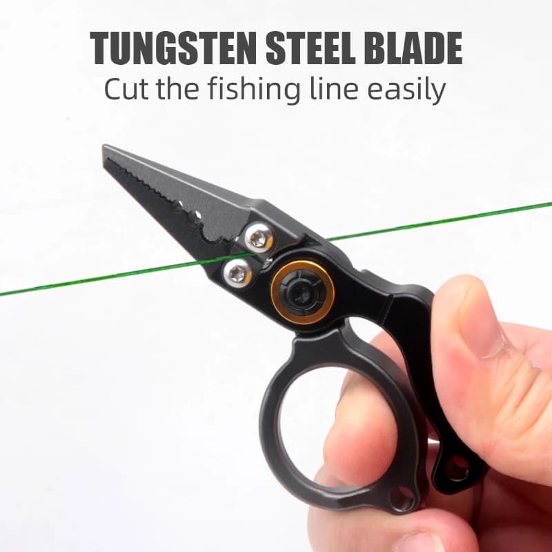 Pinces de pêche aluminium X1 Booms Fishing pour surf et eau salée, multitool avec coupe-ligne et dégorgeoir