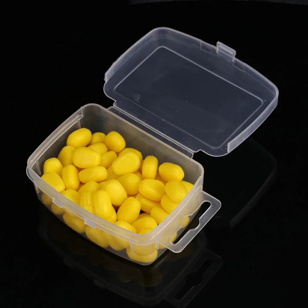 60 appâts maïs artificiels flottants pour carpe - 6 couleurs assorties boîte complète