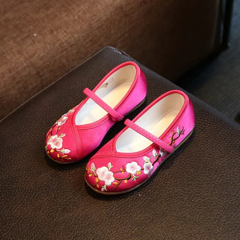Chaussures hanfu filles style chinois ethnique brodées princesse déguisement traditionnel
