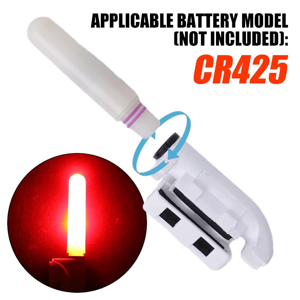 Lampe LED amovible pour canne à pêche CR425, flotteur lumineux étanche pour pêche de nuit et rockfishing