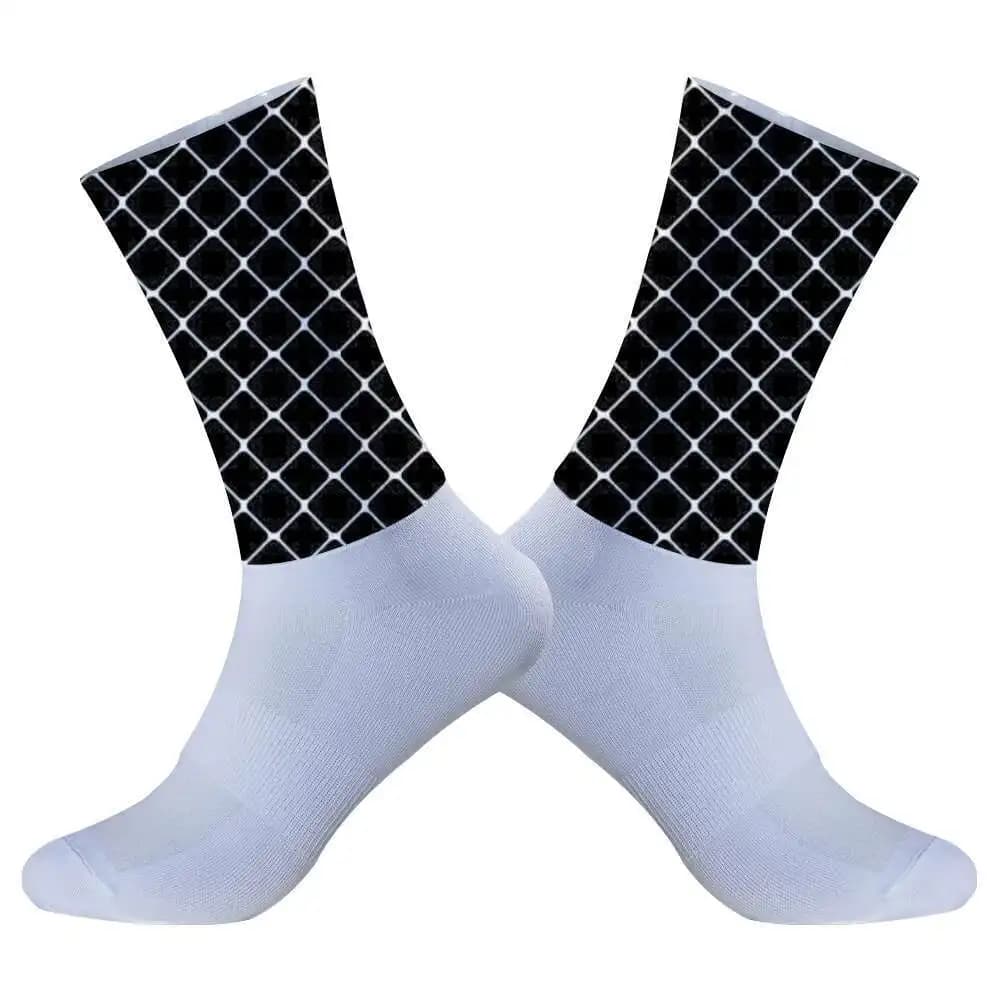 Chaussettes cyclisme été 2024 aérodynamiques - Anti-dérapage sans couture respirables hommes