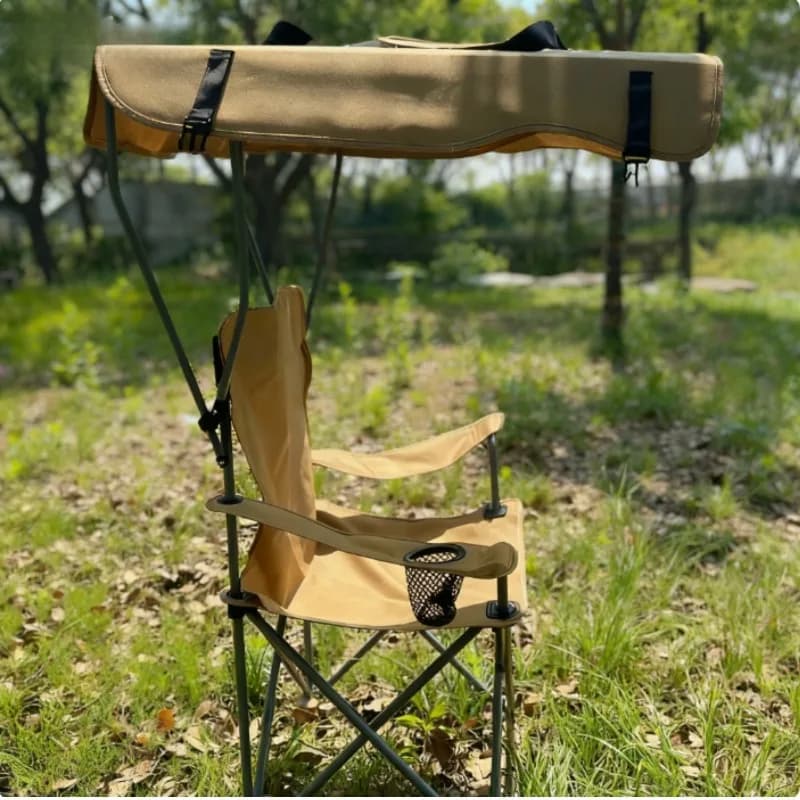Chaise pliante avec auvent ombrage pour pêche plage camping et loisirs extérieurs