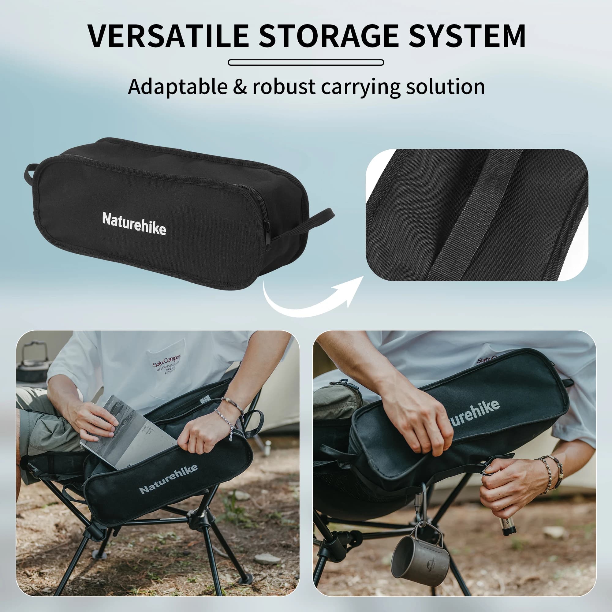 Fauteuil de pêche Naturehike 2024 ultraléger haute charge stable avec dossier haut pour camping