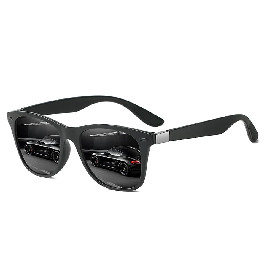 Lunettes de soleil carrées vintage rivetées pêche - Design luxe marque designer conduite homme femme