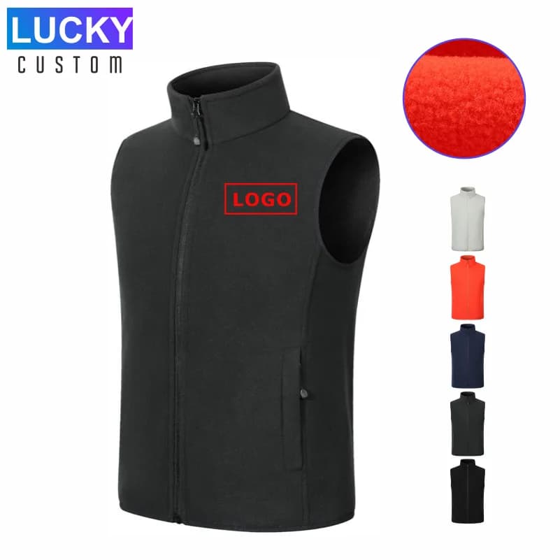 Veste décontractée homme personnalisable logo - Veste sans manches doublée col montant mode hiver