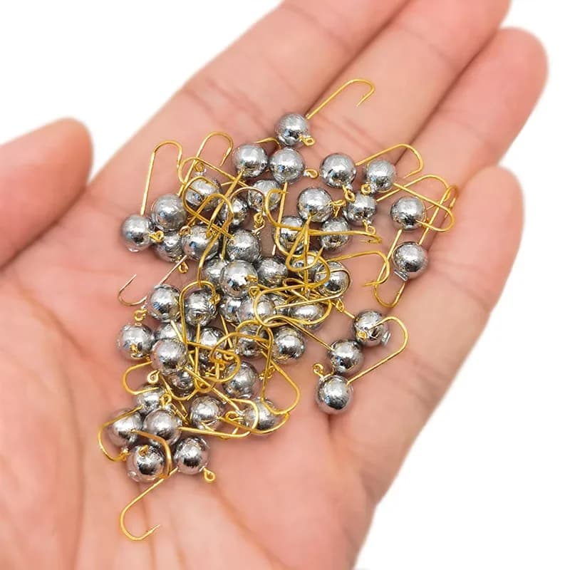 Hameçons OUTKIT 10pcs jig head mini pour truite et rockfish avec tête exposée et ardillon