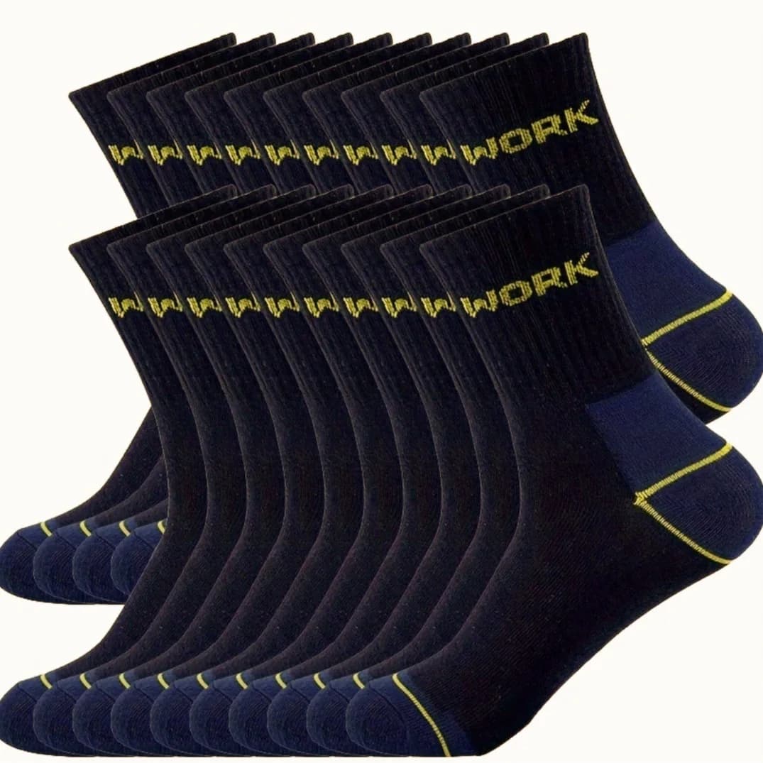 Chaussettes homme mi-tube absorbantes anti-odeurs sport basse coupe toutes saisons confort