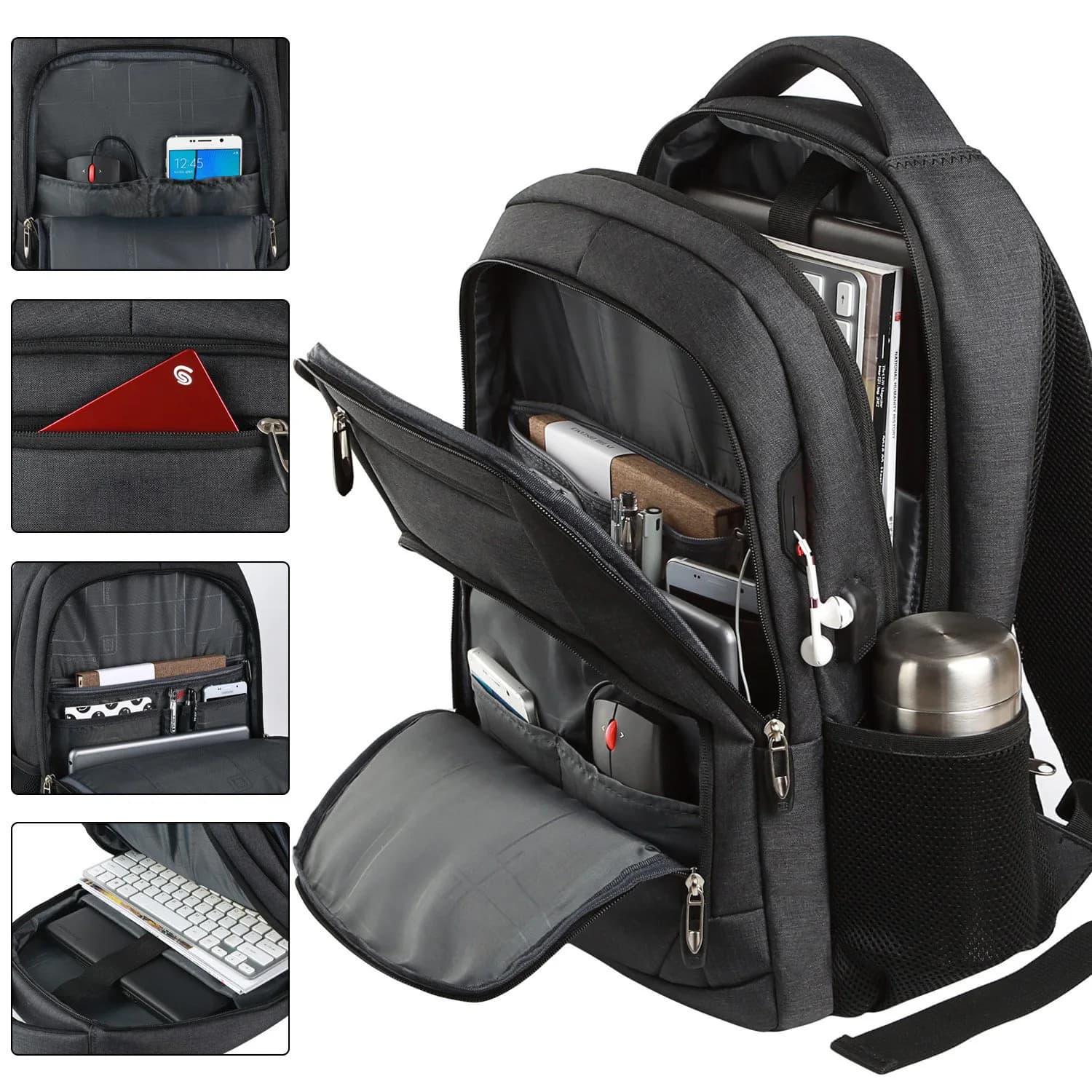Sac à dos homme professionnel étanche pour appareil photo et ordinateur, grand format voyage