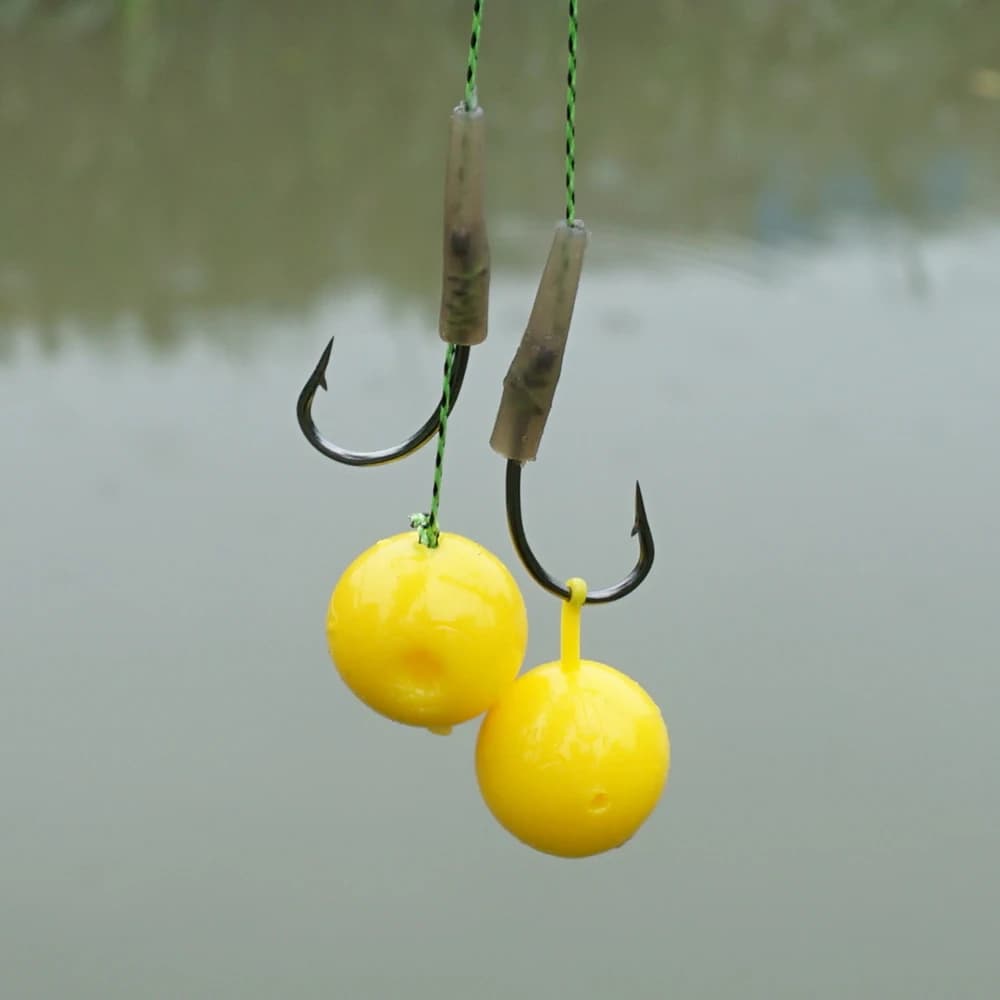 8 boules flottantes aromatisées maïs Hirisi - appâts souples en silicone pour pêche