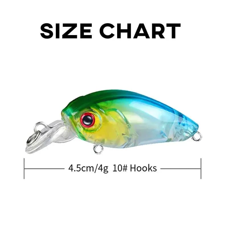 Crankbait Fishing Bait 8pcs 4g 4.5cm Artificial Hard Baits Crank Lure Set Sinkin