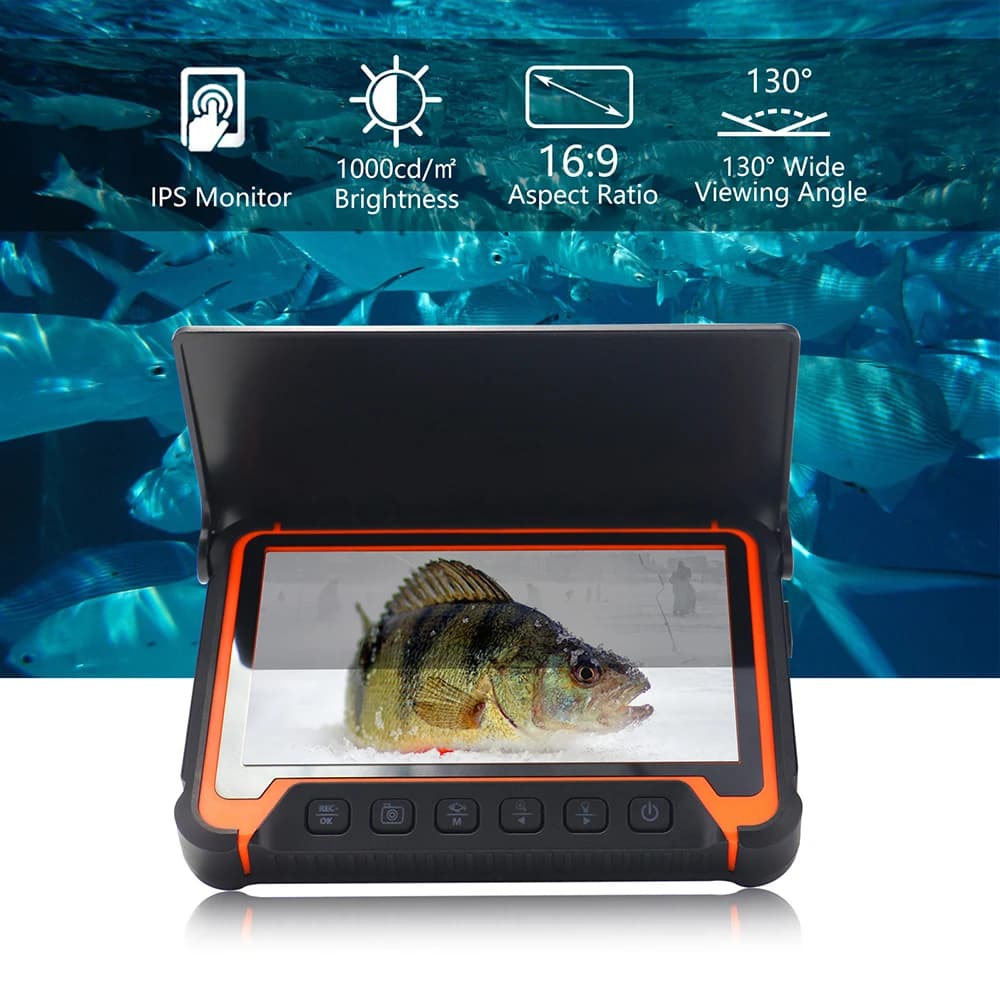 Caméra pêche sous-marine 7" IPS avec enregistrement DVR - 8 LED infrarouges et carte 8GB incluse