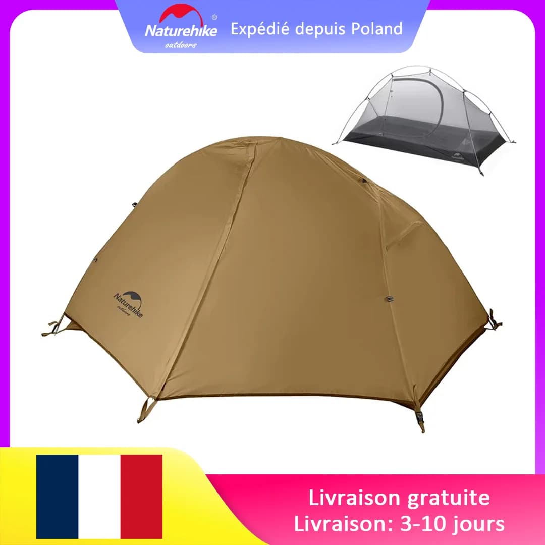 Tente de pêche 1 personne ultralégère Naturehike pour pêche plage et randonnée camping