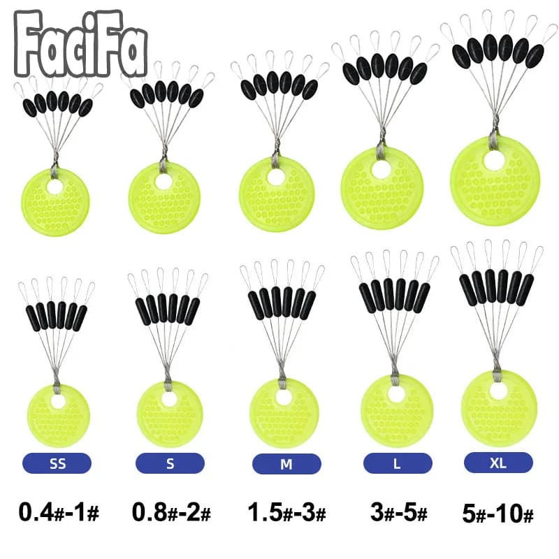 60 stop-lignes en silicone anti-enchevêtrement pour montage de flotteurs pêche professionnelle résistance accrue