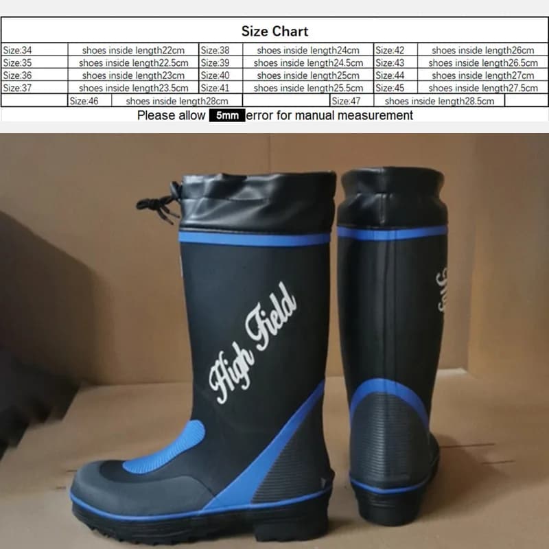 Bottes de pêche chasse étanches semelle caoutchouc haute antidérapante wading chaussures eau