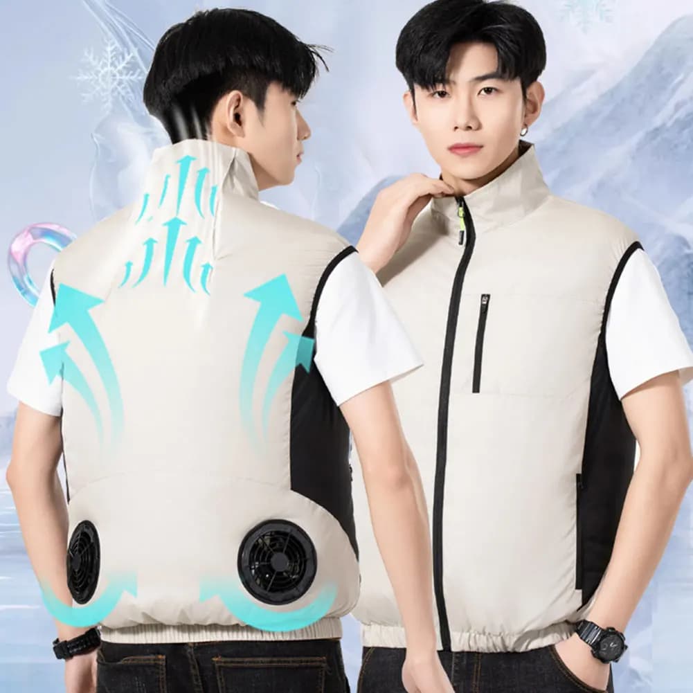 Veste rafraîchissante pêche été - Veste climatisation USB pour pêcheurs par temps chaud