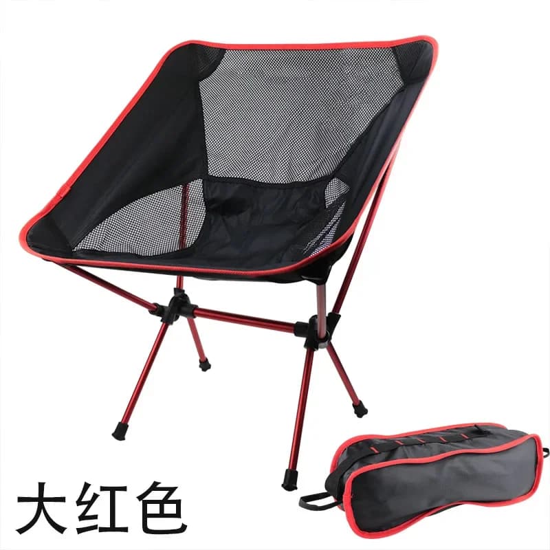 Chaise camping pliante légère en alliage d'aluminium avec dossier paresseux pour pêche randonnée