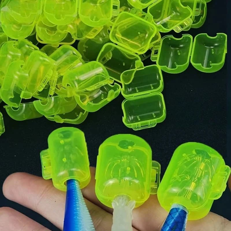 Lot de 100 protections d'hameçons pour leurres calmar - Coques de protection pour pêche aux céphalopodes