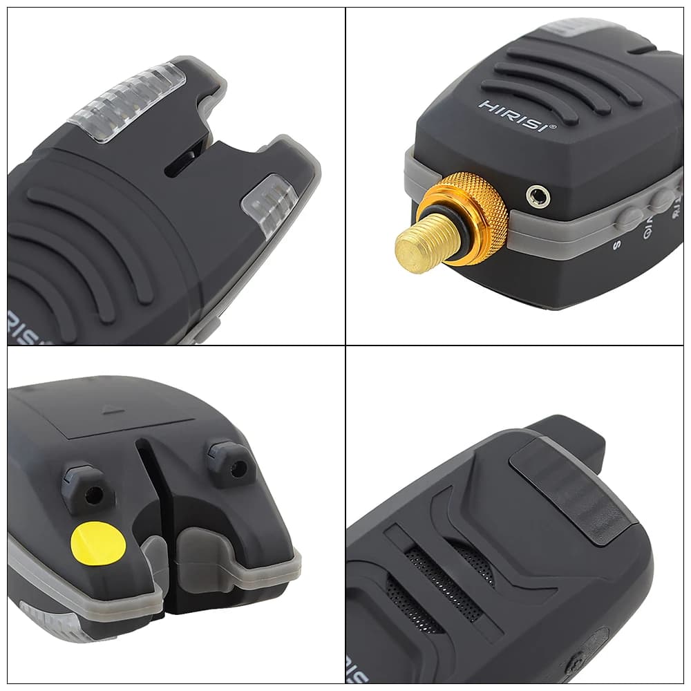 Set d'Alarmes de Pêche Carpe Sans Fil 1+4 avec Avertissement Sonore et Lumineux LED B1230