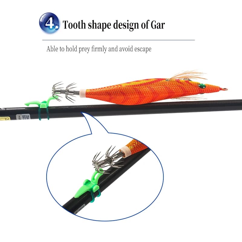 SQUID KING 2 pièces porte-hameçons fixe pour canne à pêche accessoires portable appâts leurres