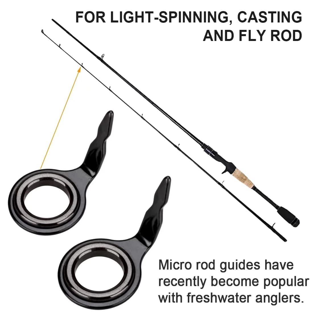 Kit réparation anneaux micro guides single foot 5-10 pièces light spinning casting fly rod - FishTrip