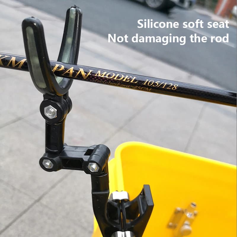 Support canne pêche 360° rotatif 2 pièces - Rack pont raft fixation anti-dérapant lumineux renforcé