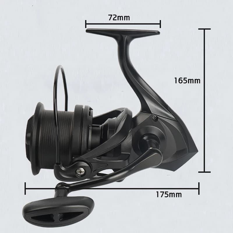 Moulinet de pêche spinning GLS Long Casting 8000-14000 série anti-corrosion alliage aluminium 4.8:1 haute vitesse
