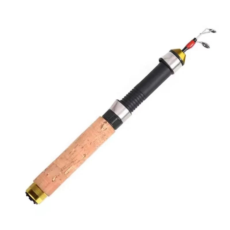 Mini canne télescopique crevettes 60cm carbone pour pêche glace et précise - Ultra compacte